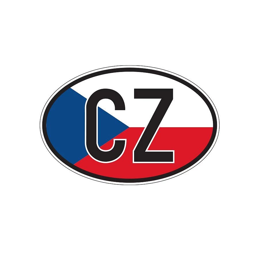 CZ sticker large - flag