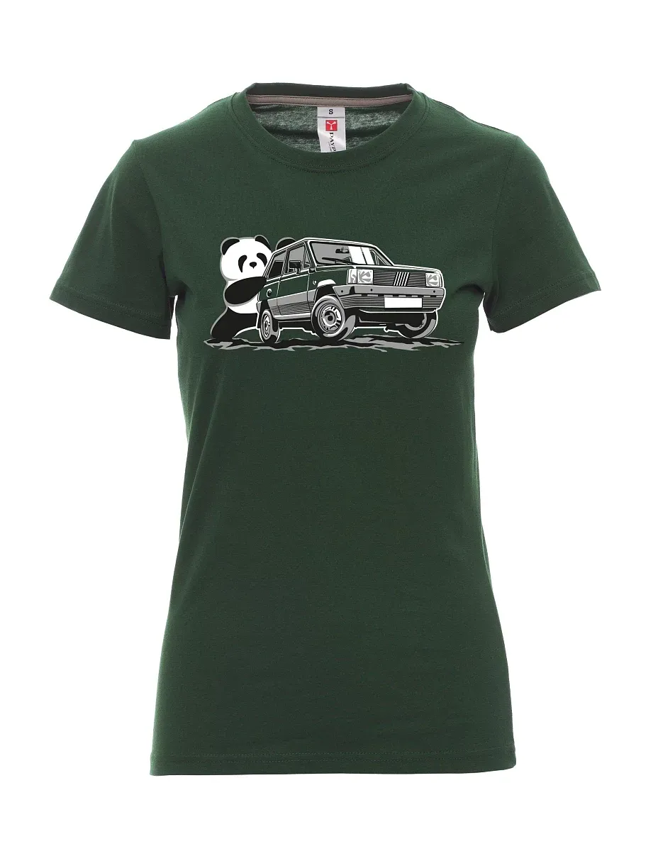 Dark green women´s T-shirt Italian veteran F Panda