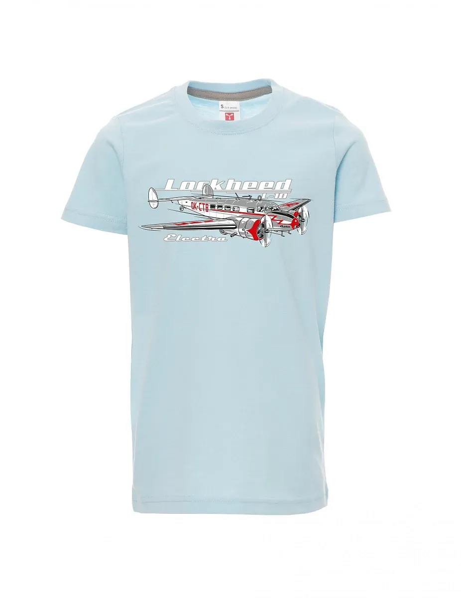 Pale blue children´s T-shirt Lockheed L-10