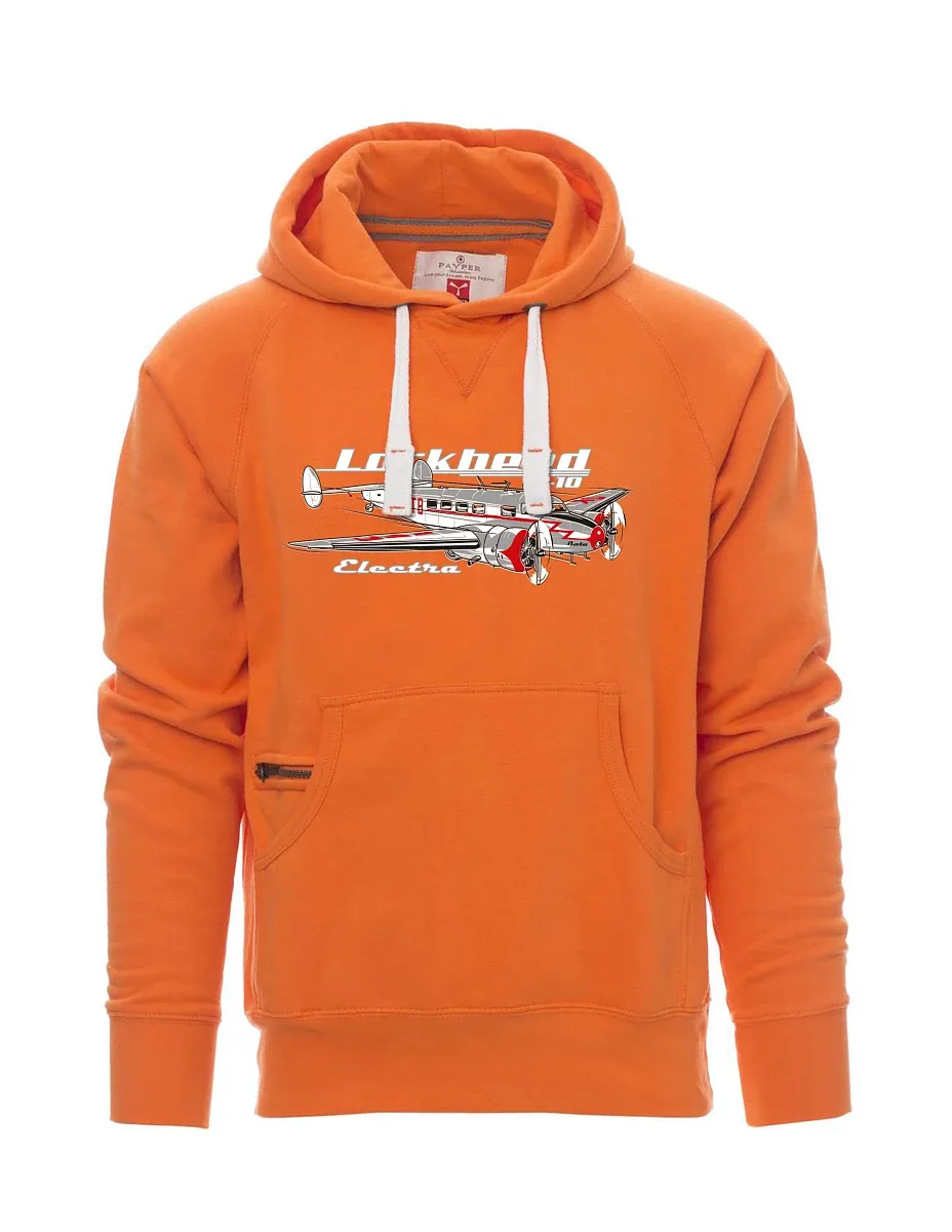Orange men´s sweatshirt Lockheed L-10