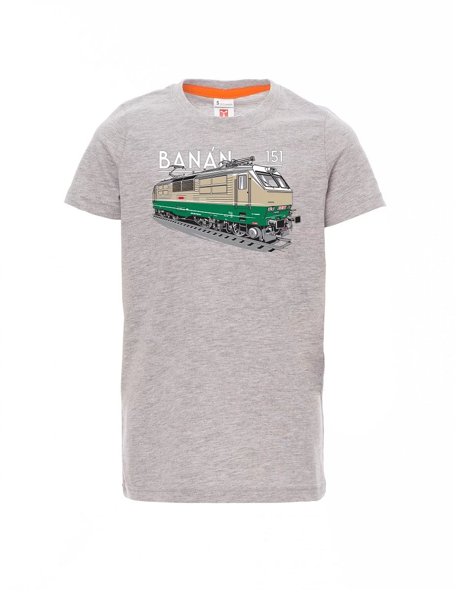 Grey melange children´s T-shirt Electric locomotive 151 "banana"