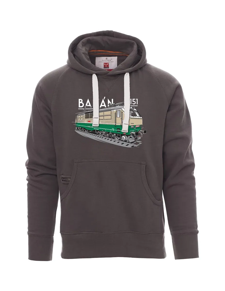 Grey men´s sweatshirt Electric locomotive 151 "banana"