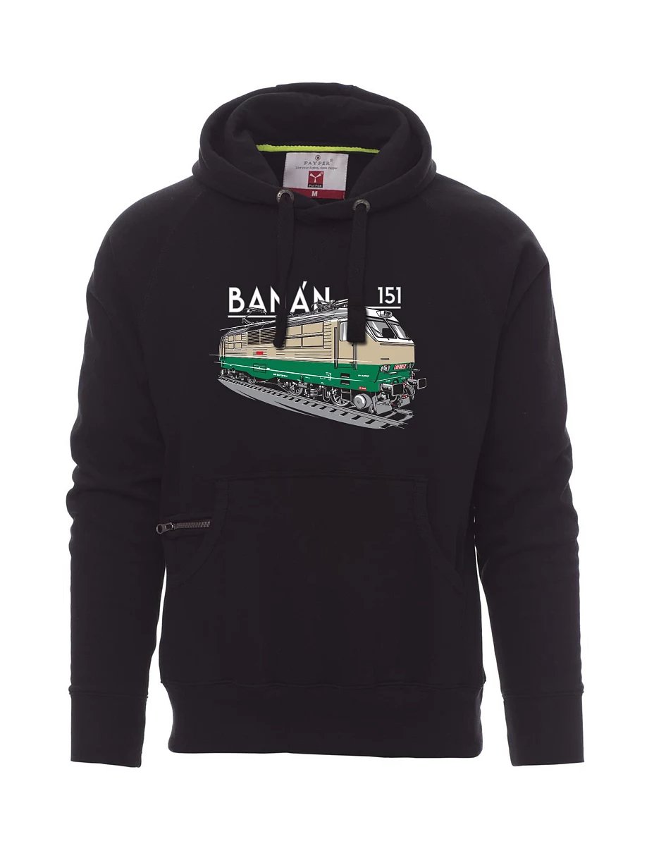 Black men´s sweatshirt Electric locomotive 151 "banana"