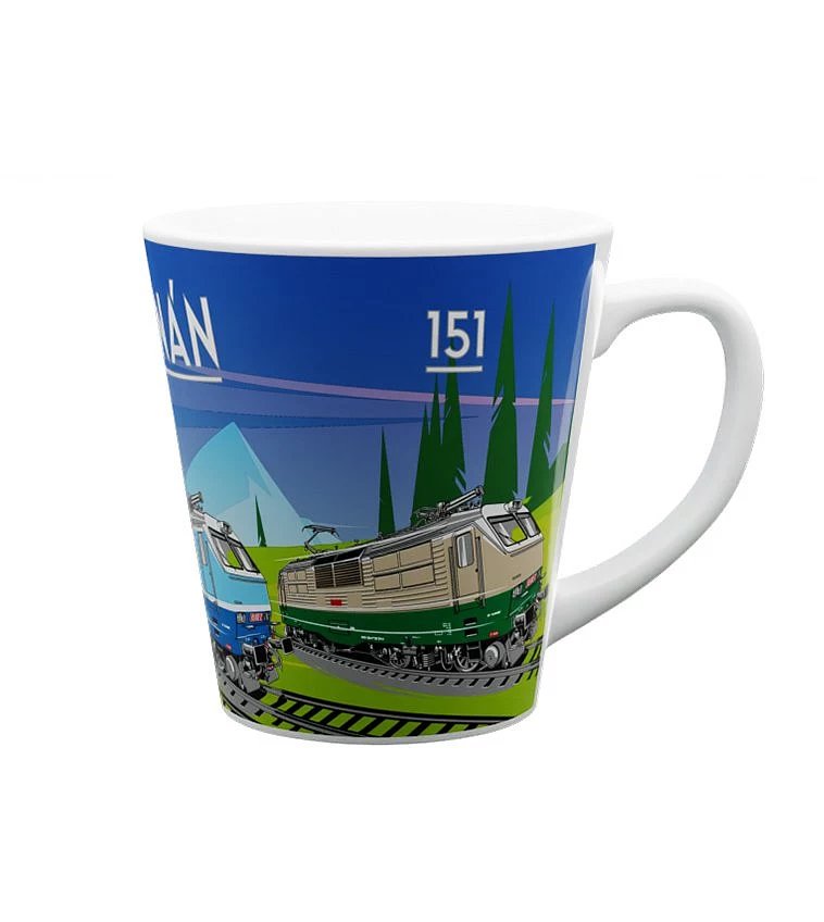 Ceramic mug Electric locomotive 151 "banana" 300 ml
