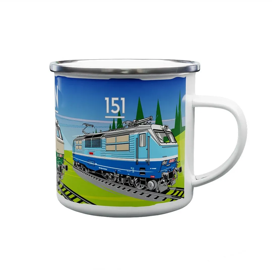 Tin mug Electric locomotive 151 "banana" 330 ml