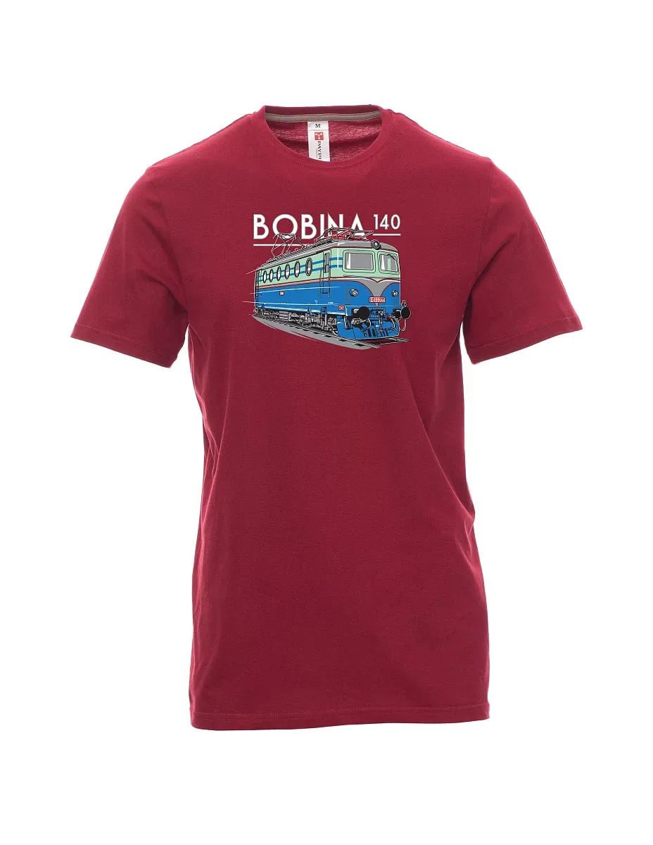 Dark red men´s T-shirt Locomotive 140