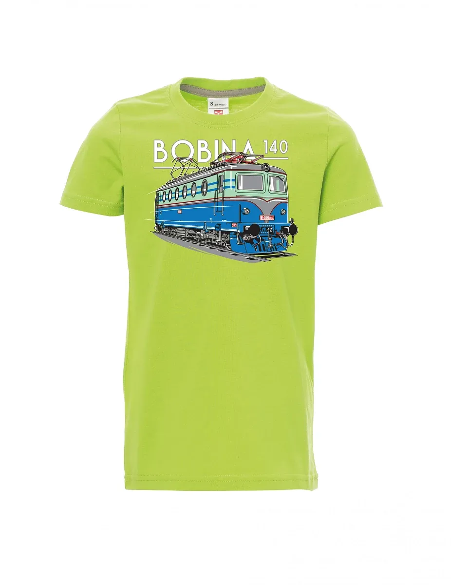 Light green children´s T-shirt Locomotive 140