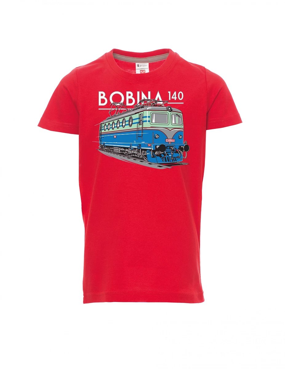 Red children´s T-shirt Locomotive 140