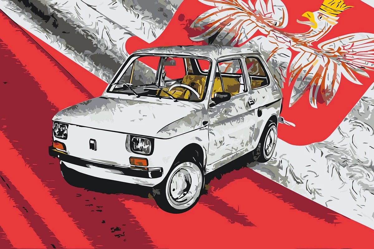 Paint by numbers - picture of a veteran Maluch
