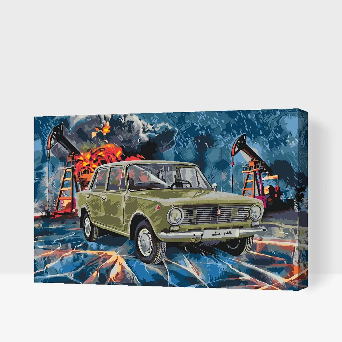 Paint by numbers - picture of a veteran Lada-Žguli