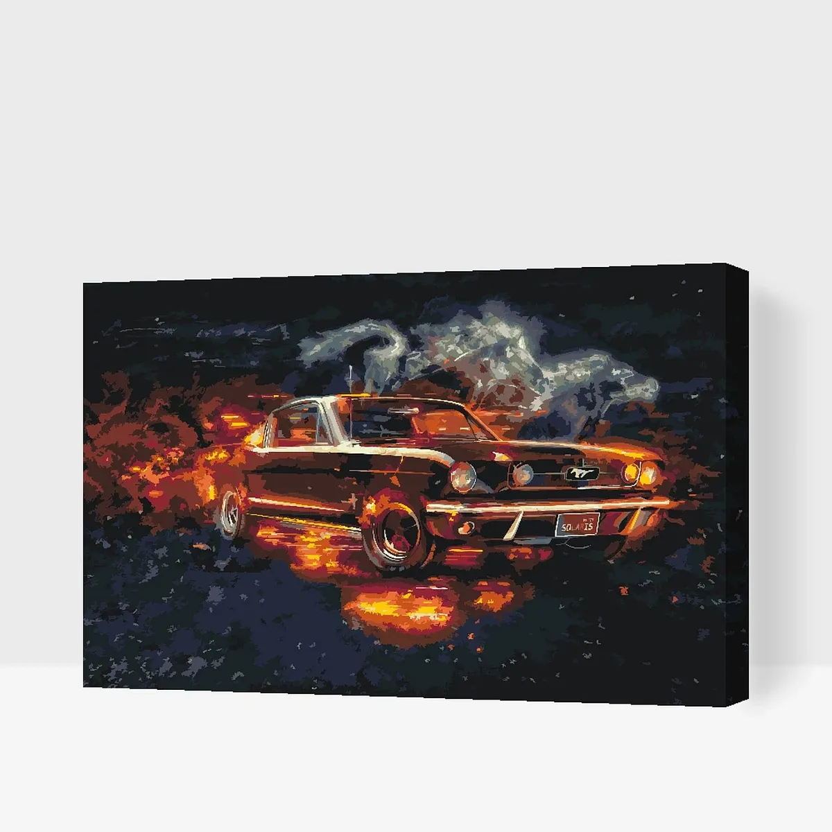 Paint by numbers - picture of a veteran Mustang