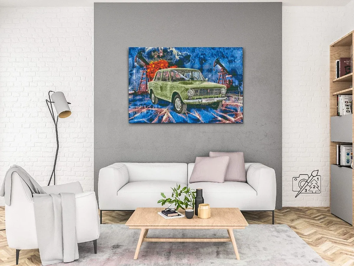 Paint by numbers - picture of a veteran Lada-Žiguli