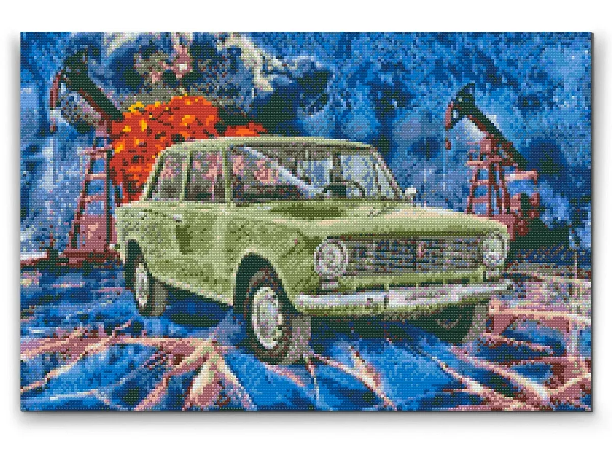 Paint by numbers - picture of a veteran Lada-Žiguli