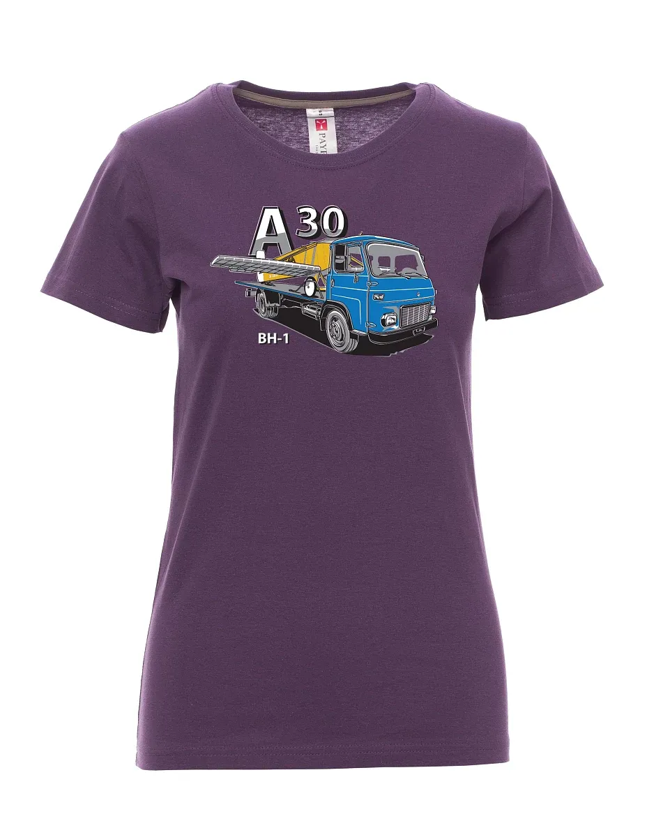 Purple women´s T-shirt Avia A30 and airplane BH - 1
