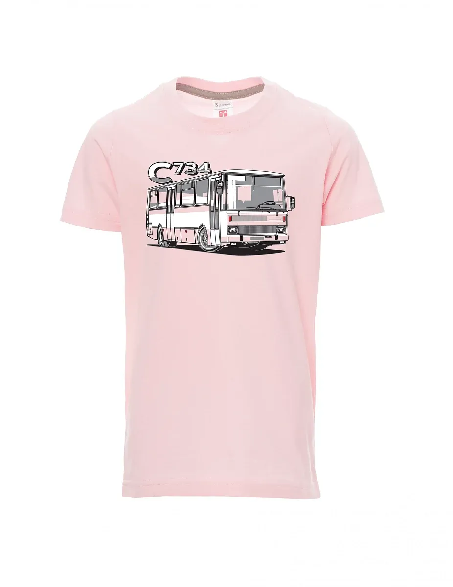 Light pink children´s T-shirt bus C734