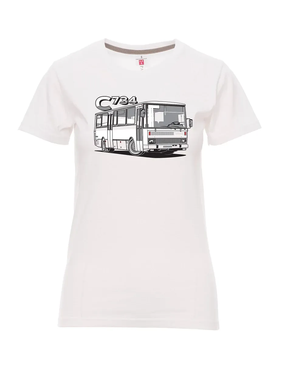 White women´s T-shirt bus C734