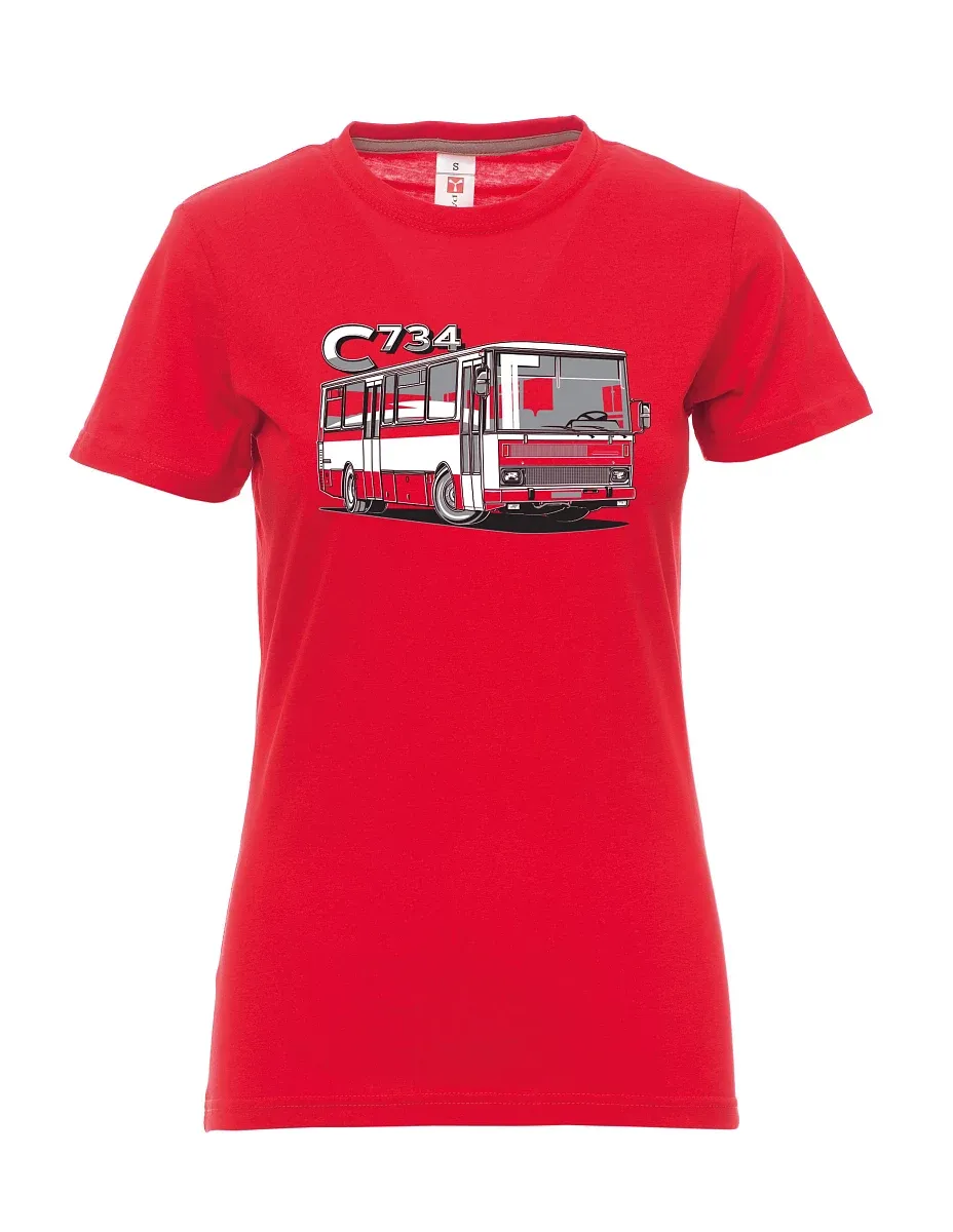 Red women´s T-shirt bus C734