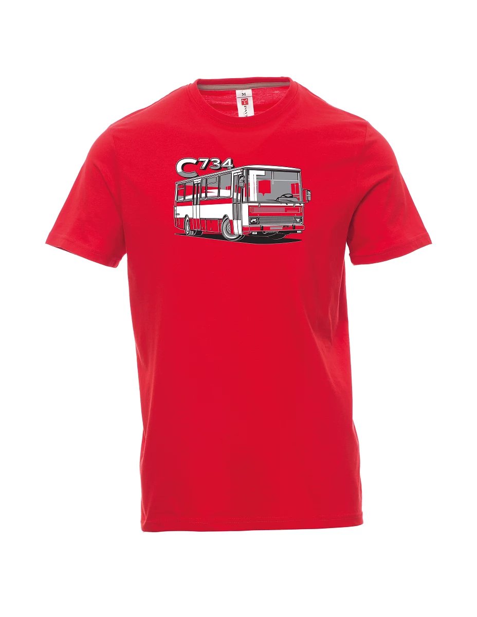 Red men´s T-shirt bus C734