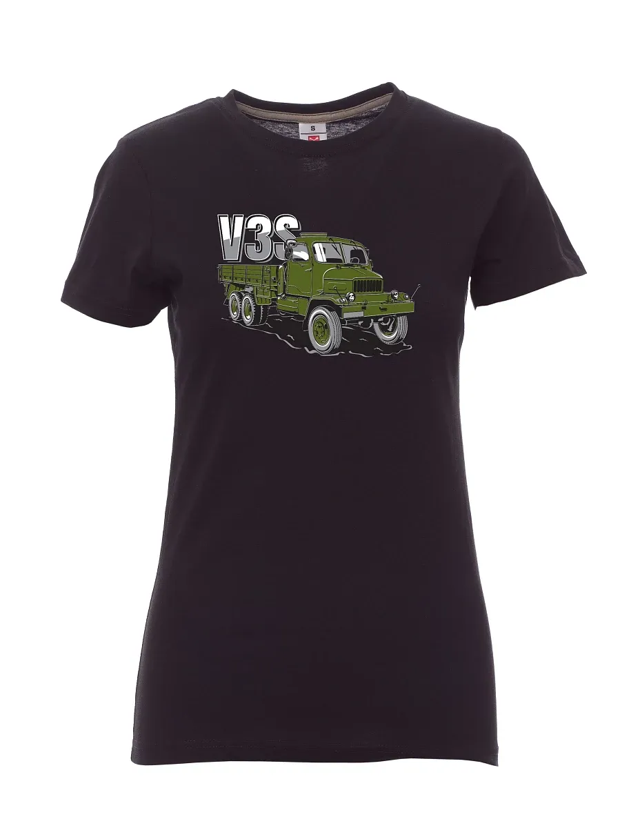 White women´s T-shirt Truck V3S Flatbed truck