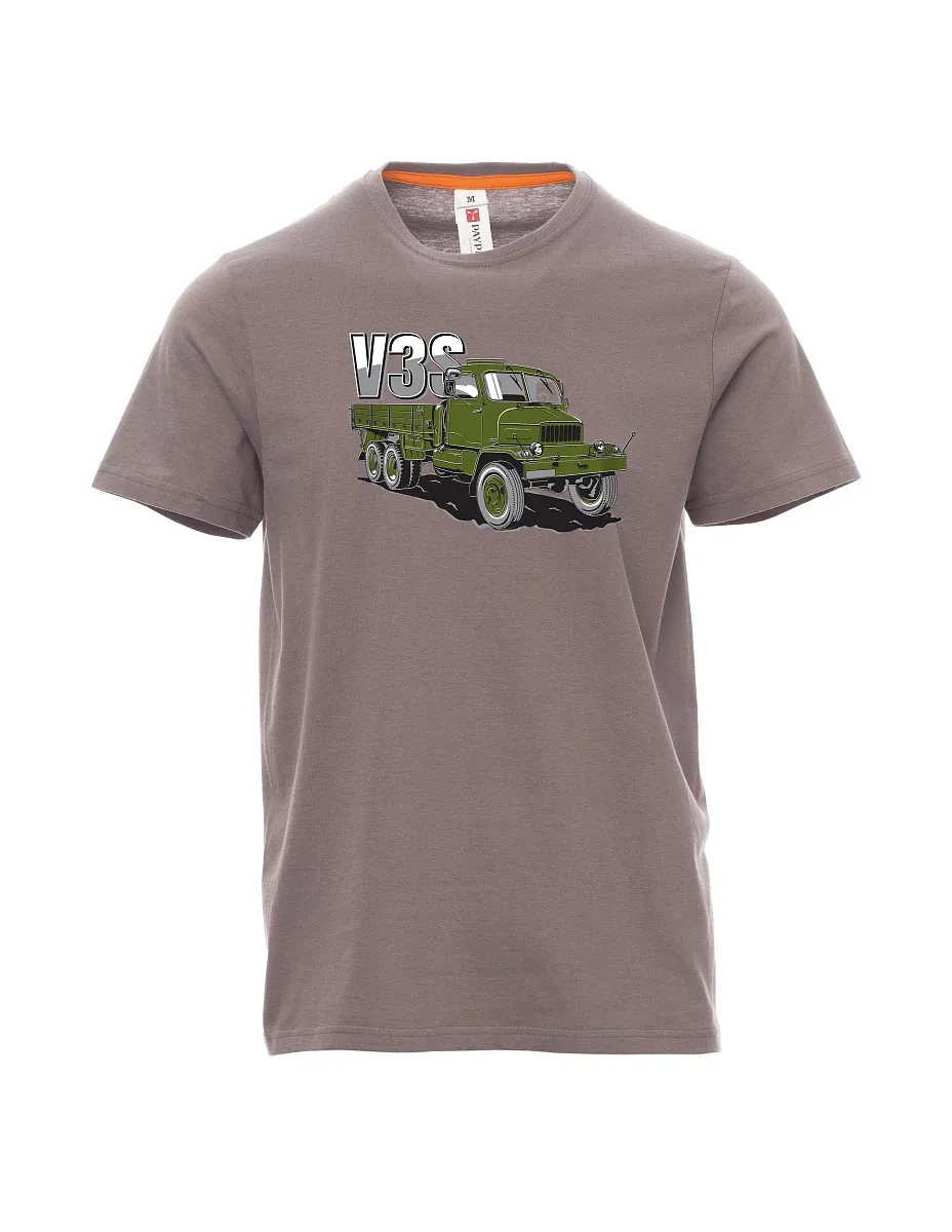 Steel gray men´s T-shirt Truck V3S Flatbed truck