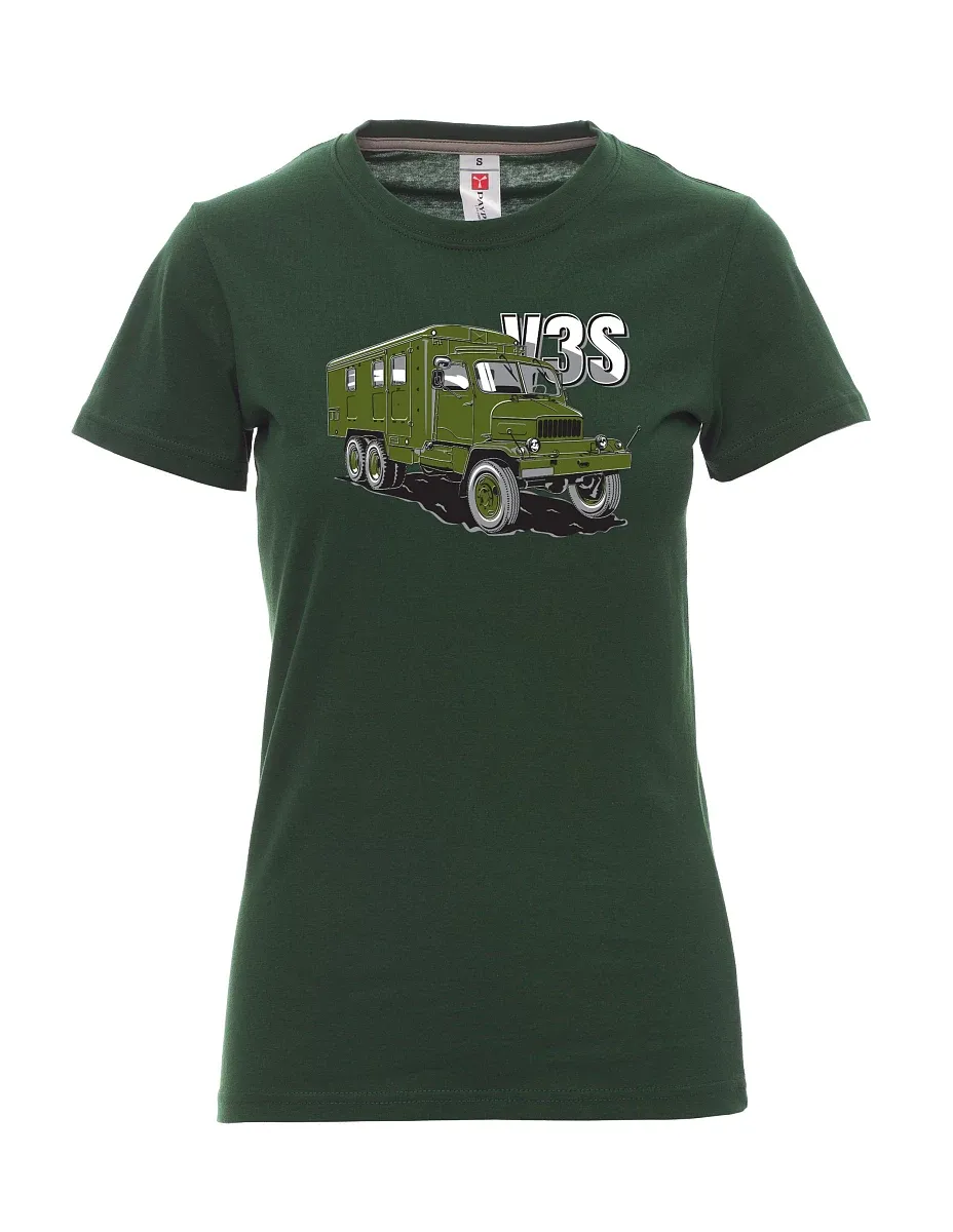 Dark green women´s T-shirt Truck V3S  Cabinet