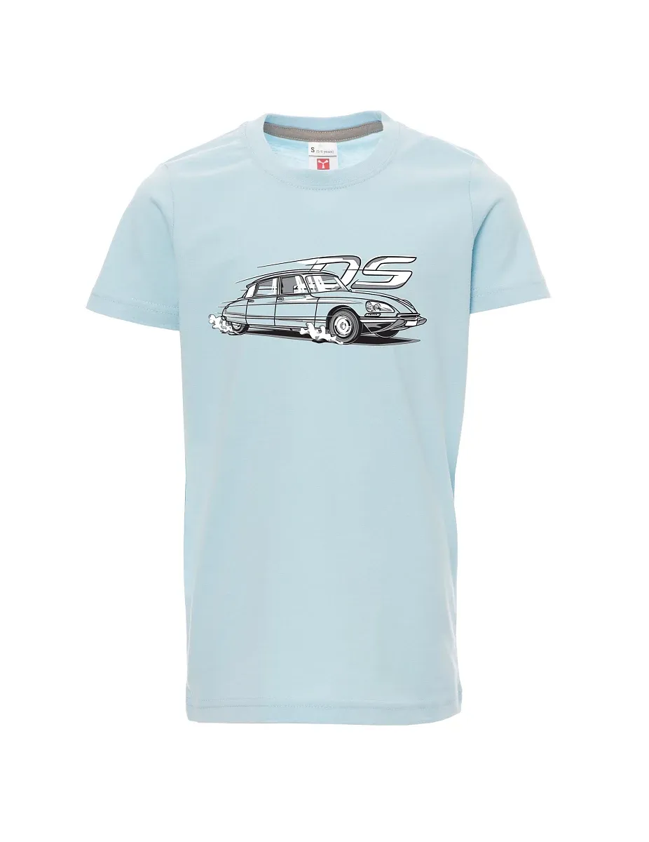 Pale blue children´s T-shirt french veteran DS