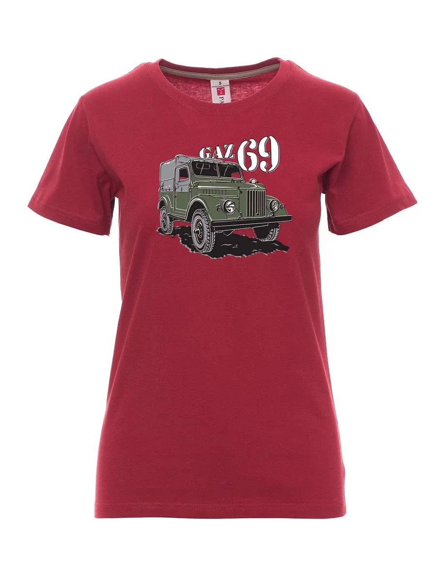 Burgundy women´s T-shirt GAZ 69