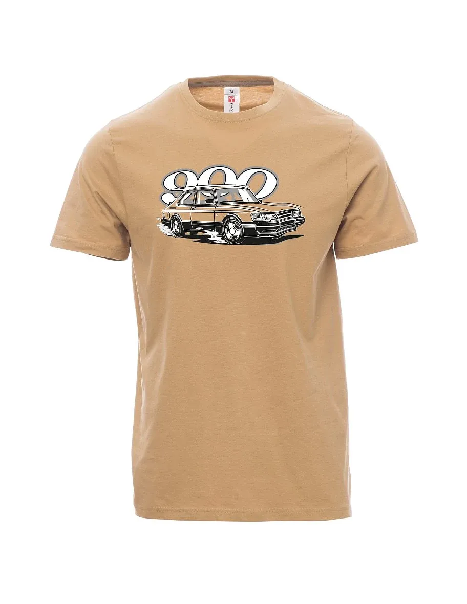 Brown men´s T-shirt Saab 900