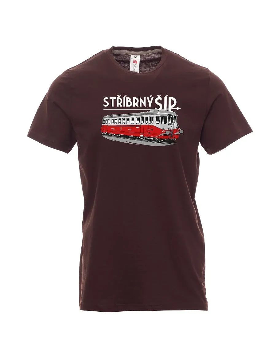 Dark brown men´s T-shirt Silver arrow M 260 001