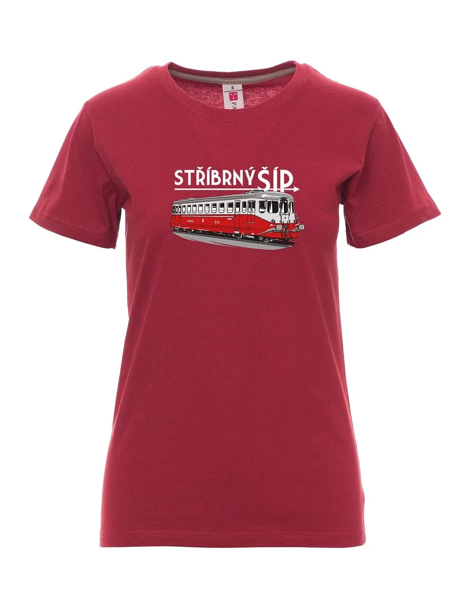 Burgundy women´s T-shirt Silver arrow M 260 001
