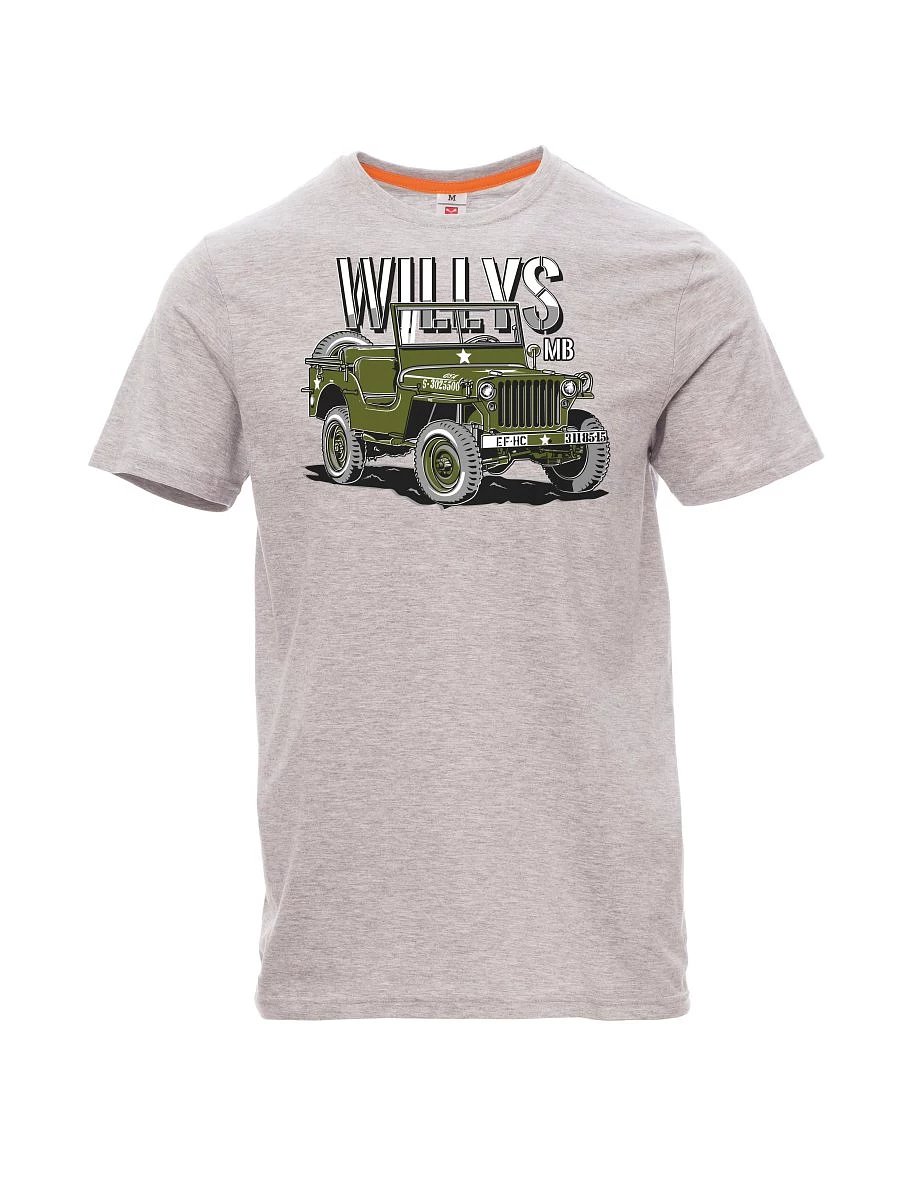 Gray melange men´s T-shirt Willys MB
