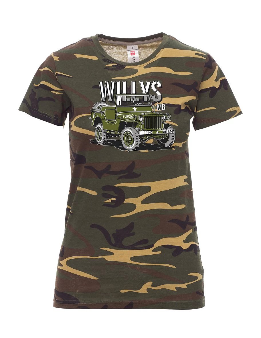 Camouflage women´s T-shirt Willys MB
