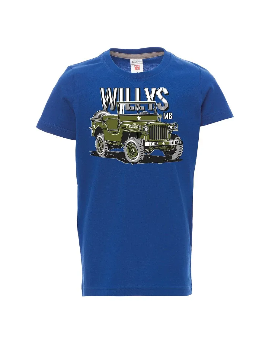 Blue children´s T-shirt Willys MB