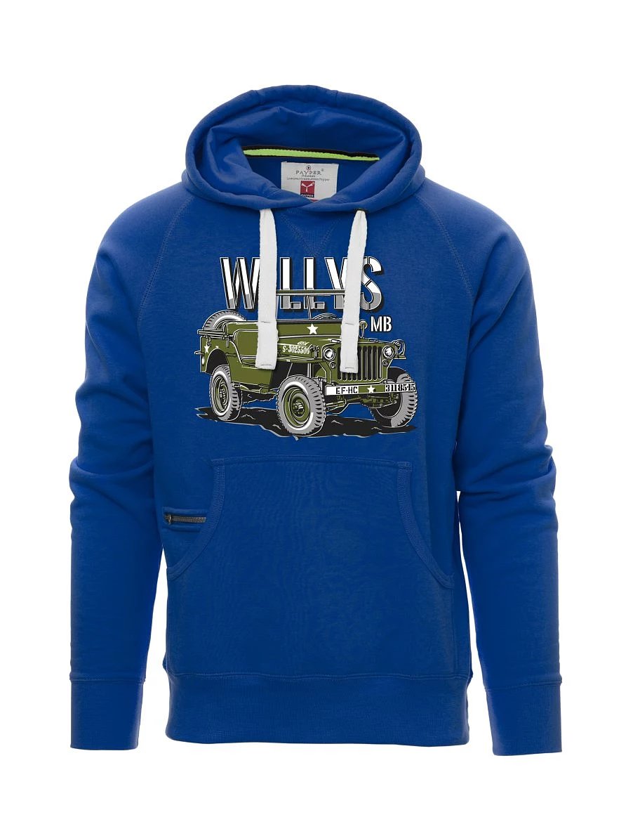 Blue men´s sweatshirt Willys MB