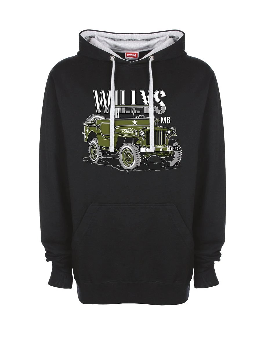 Grey-black sweatshirt Willys MB
