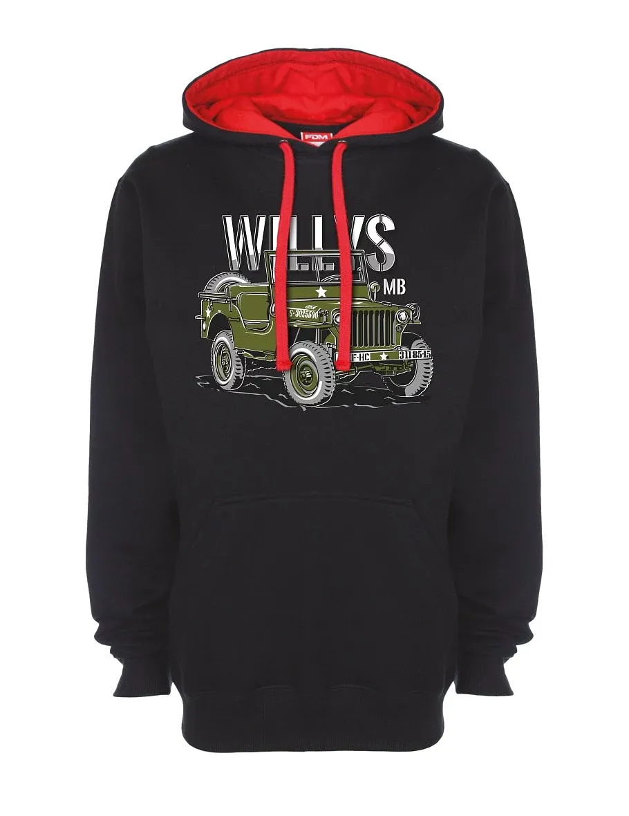 Red-black sweatshirt Willys MB