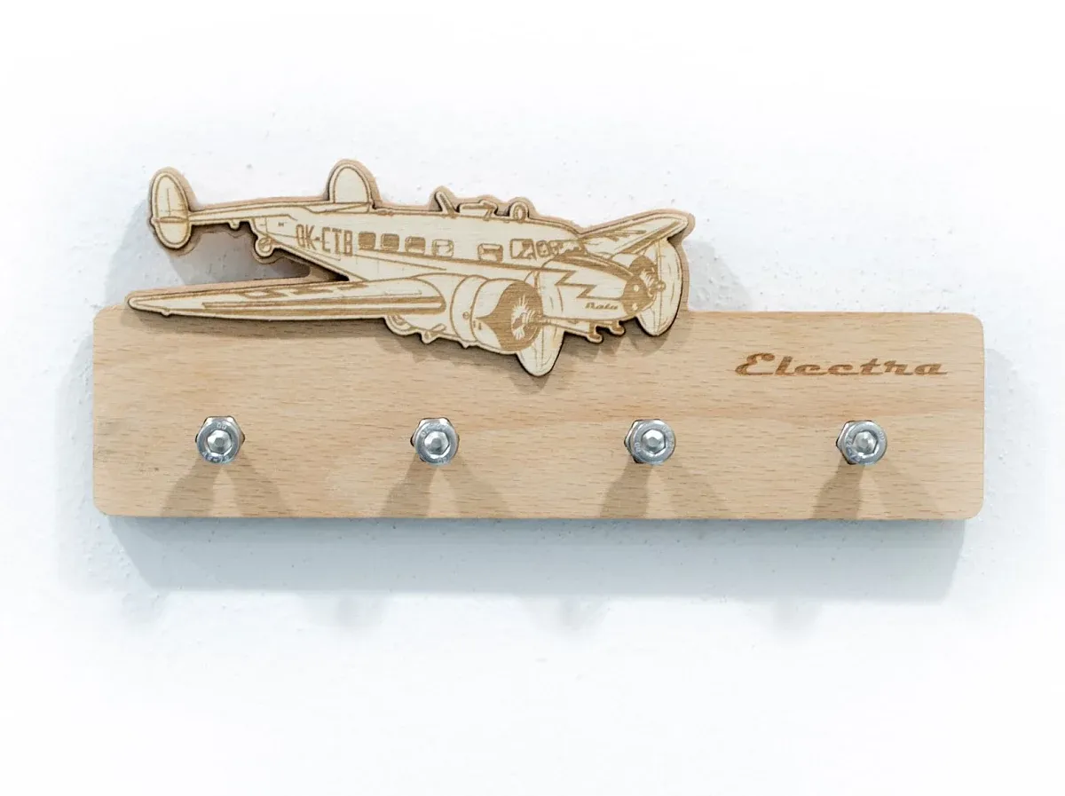 Wooden key hanger Lockheed L-10