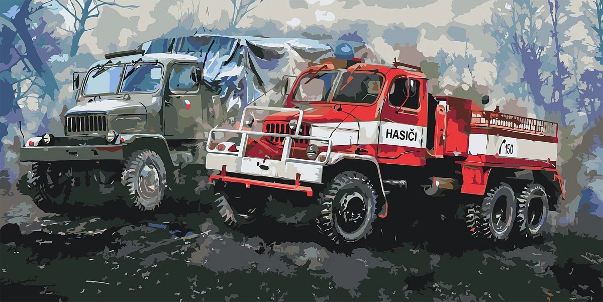 Paint by numbers - picture of a veteran Truck V3S