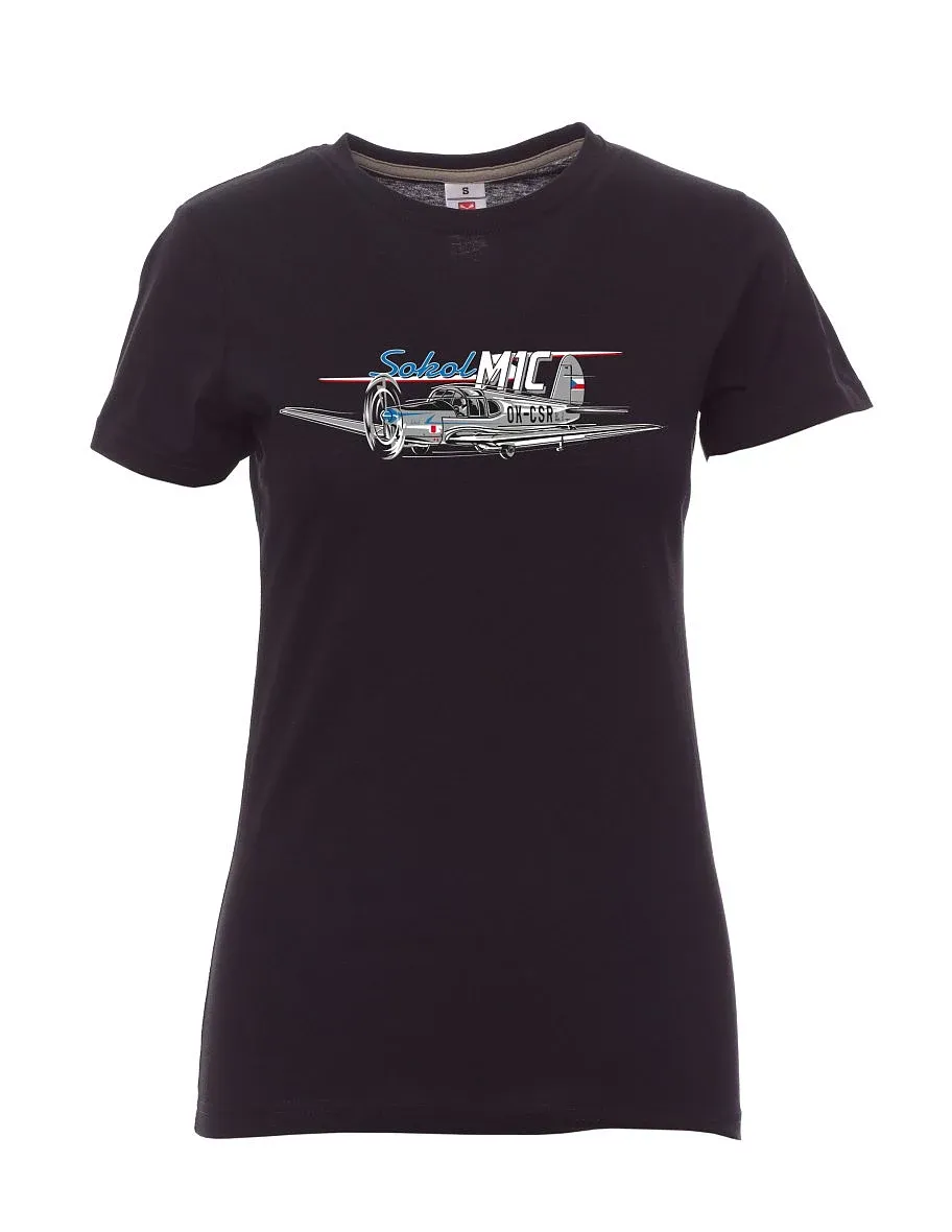 White women´s T-shirt Sokol aircraft