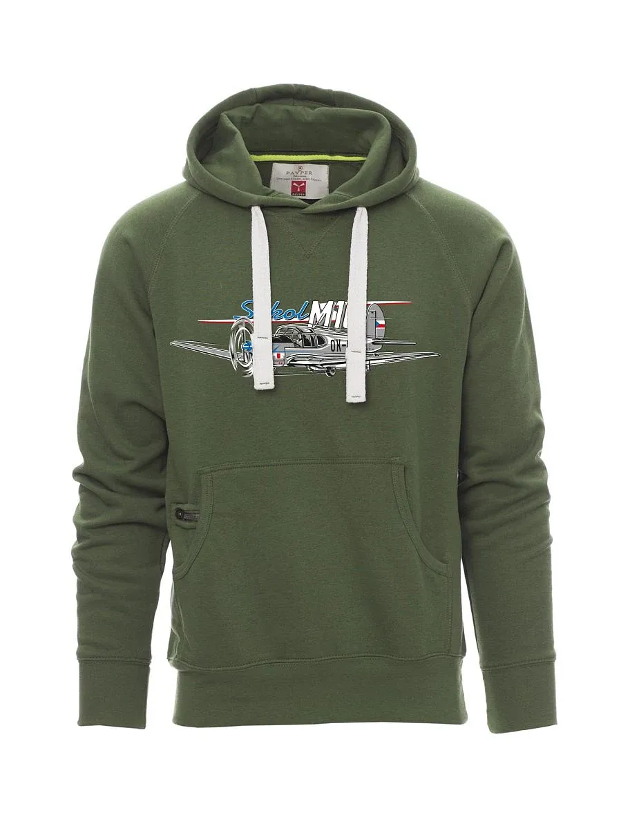 Dark green men´s sweatshirt Sokol aircraft