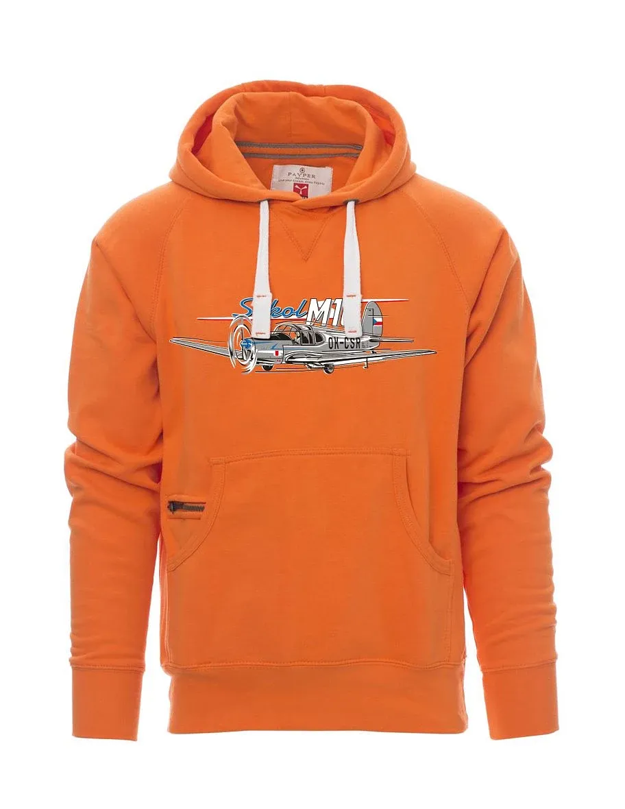 Orange men´s sweatshirt Sokol aircraft