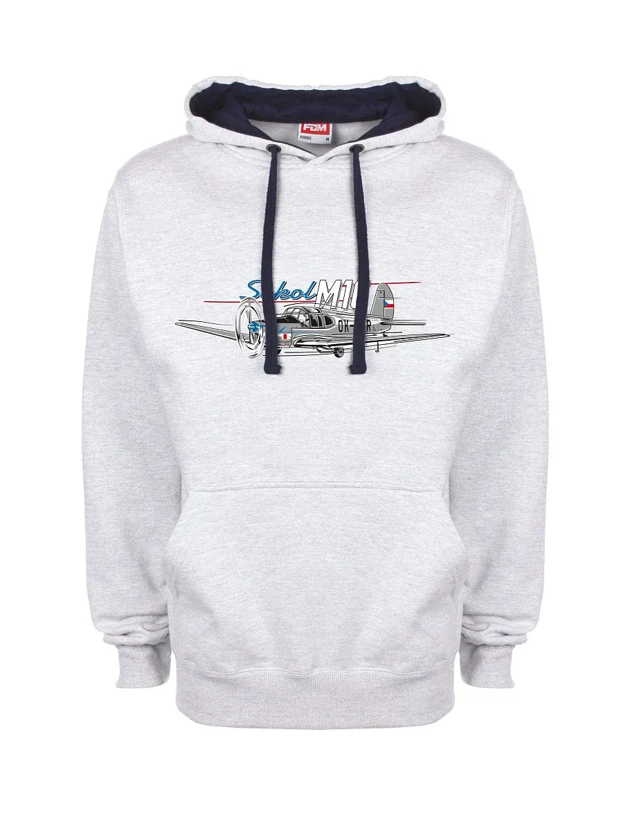 Blue-grey sweatshirt Sokol aircraft