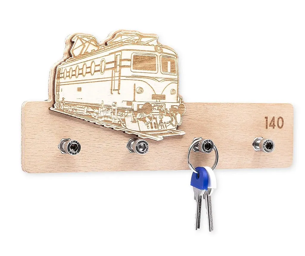 Wooden key hanger Locomotive 140