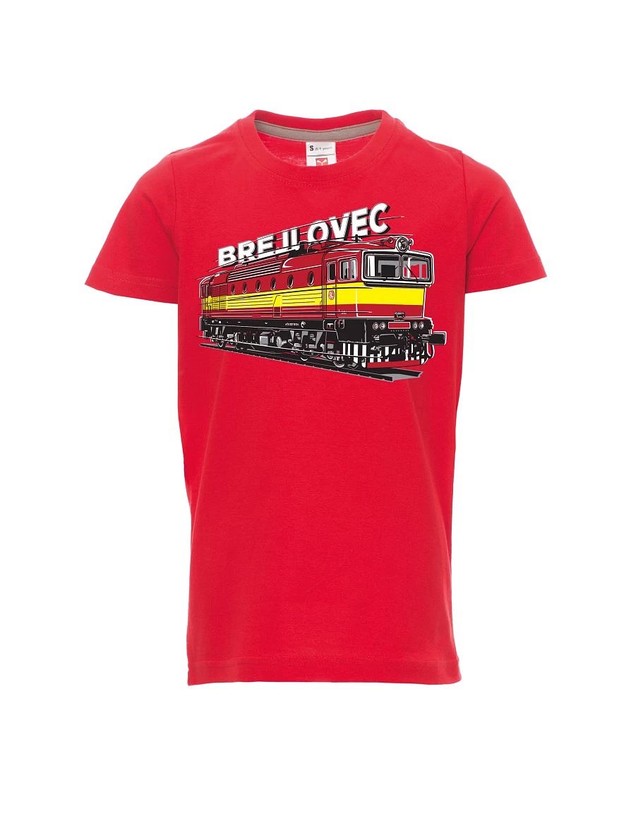 Red children´s T-shirt Locomotive 753