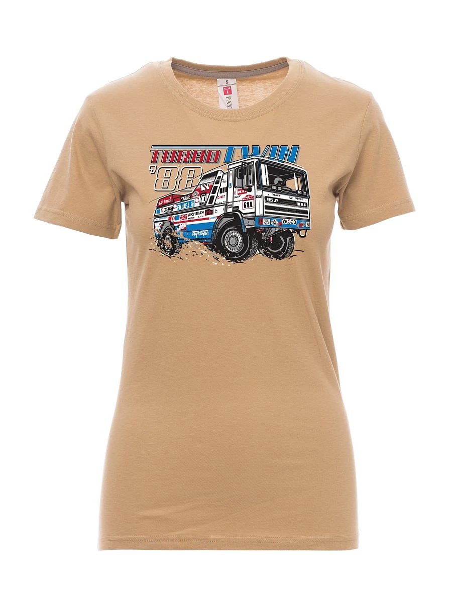 Brown women´s T-shirt TurboTwin from Dakar 1988