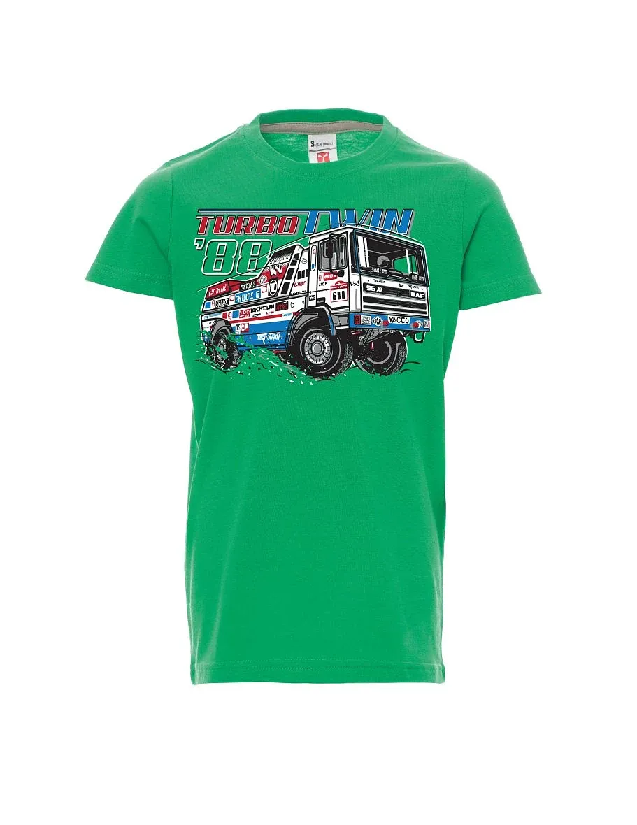 Green children´s T-shirt TurboTwin from Dakar 1988