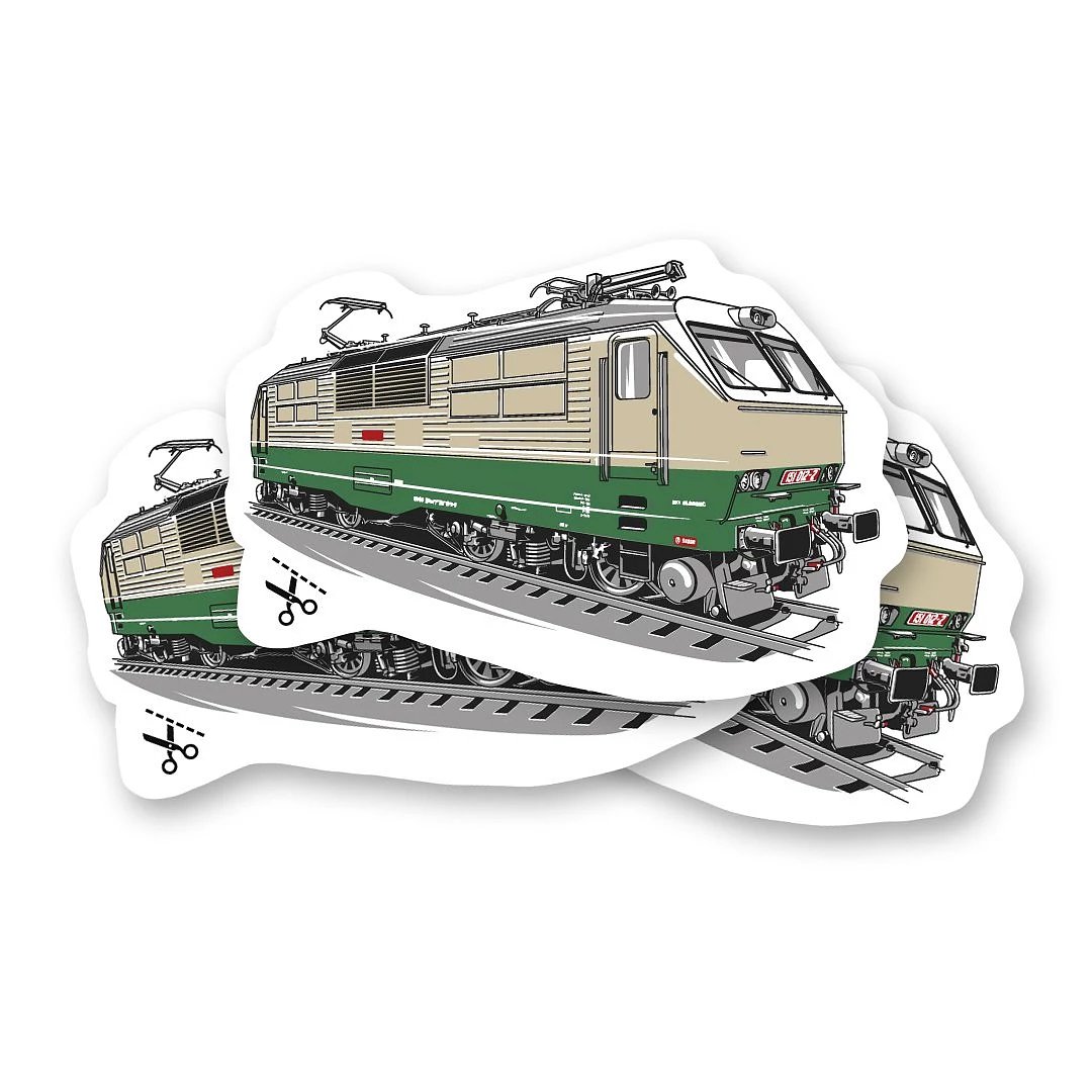 Temporary tattoo with the veteran Electric locomotive 151 "banana"