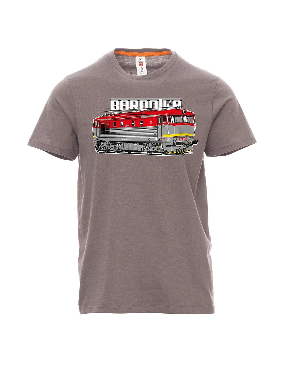 Steel gray men´s T-shirt Locomotive Bardotka