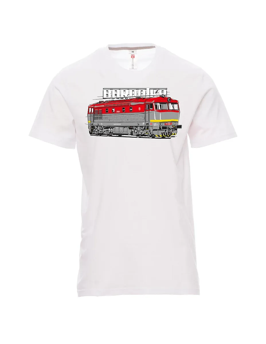 White men´s T-shirt Locomotive Bardotka