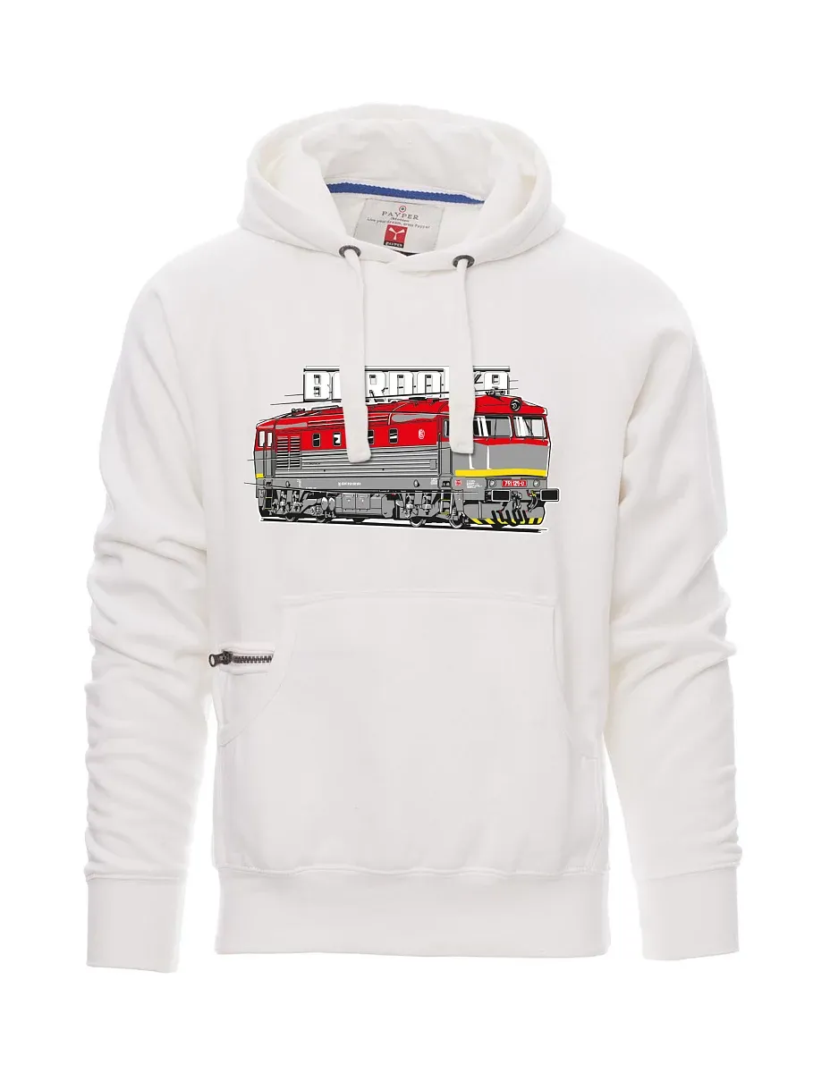 White men´s sweatshirt Locomotive Bardotka